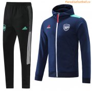 2021-22 Arsenal Navy Training Kits Hoodie Jacket with Pants
