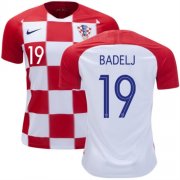 2018 World Cup Croatia Home Soccer Jersey Shirt Milan Badelj #19
