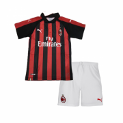 Kids AC Milan 2018-19 Home Soccer Shirt with Shorts