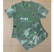 2021-22 Mönchengladbach Kids Away Soccer Kits Shirt With Shorts