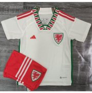 Kids Wales 2022 FIFA World Cup Away Soccer Kits Shirt With Shorts