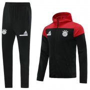 2020-21 Bayern Munich Black Red Training Kits Windbreaker Jacket with Pants