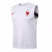 2021-22 France White Soccer Vest T-Shirt