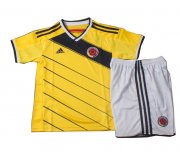 Kids 2014 World Cup Colombia Home Whole Kit(Shirt+Shorts)