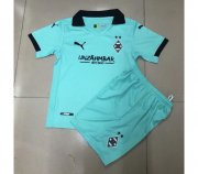 2020-21 Mönchengladbach Kids Green Soccer Kits Shirt With Shorts