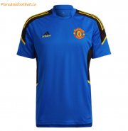 2021-22 Manchester United Blue Training Shirt