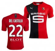 2019-20 Stade Rennais Home Soccer Jersey Shirt Romain Del Castillo #22