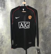 07-08 Manchester United Retro Long Sleeve Away Soccer Jersey Shirt
