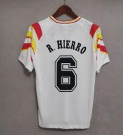 1996 Spain Retro Away Soccer Jersey Shirt #6 R. HIERRO