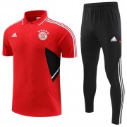 2022-23 Bayern Munich Red Polo Kits Shirt + Pants