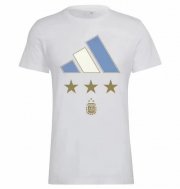 2022 FIFA World Cup Argentina Three Stars White Champions T-Shirt