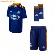 2021-22 Real Madrid Kids Away Soccer Full Kits Shirt & Shorts & Socks