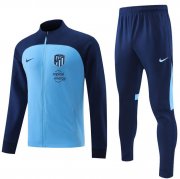 2022-23 Atletico Madrid Blue Navy Training Kits Jacket with Pants