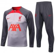 2022-23 Liverpool Grey Training Kits Sweatshirt with Pants