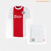 Kids 2021-22 Ajax Home Soccer Kits Shirt With Shorts