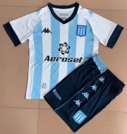 Kids Racing Club de Avellaneda 2021-22 Home Soccer Kits Shirt With Shorts
