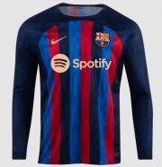 2022-23 Barcelona Long Sleeve Home Soccer Jersey Shirt