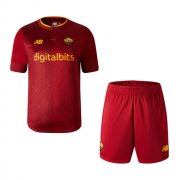 Kids/Youth Roma 2022-23 Home Soccer Kits Shirt With Shorts