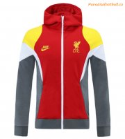 2021-22 Liverpool Grey Red Training Hoodie Jacket