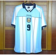 2000-01 Argentina Retro Home Soccer Jersey Shirt #9 BATISTUTA