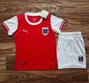 Kids Austria 2020 Euro Home Soccer Kits Shirt With Shorts