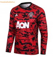 2021-22 Manchester United Red Black Training Sweatshirt