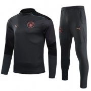 2020-21 Manchester City Dark Grey Training Kits Sweatshirt with Pants