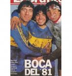 Maradona #10 1981 Boca Juniors Retro Long Sleeve Home Soccer Jersey Shirt