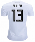 Thomas Muller #13 2018 World Cup Germany Home Soccer Jersey Shirt
