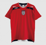 2008-10 England Retro Red Away Soccer Jersey Shirt
