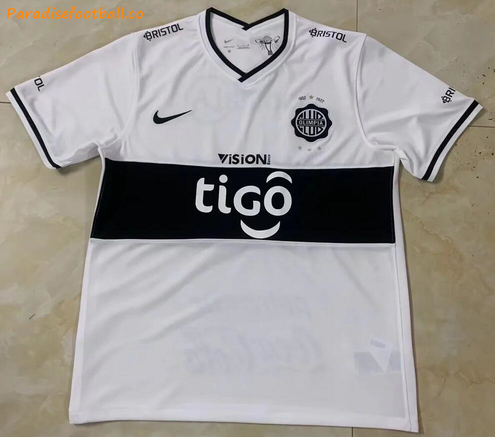 2022-23 Club Olimpia Home Soccer Jersey Shirt - Click Image to Close