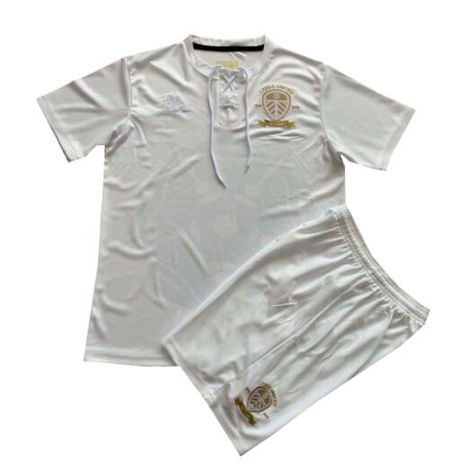 Kids Leeds United FC 2019-20 100th Anniversary Soccer Shirt With Shorts