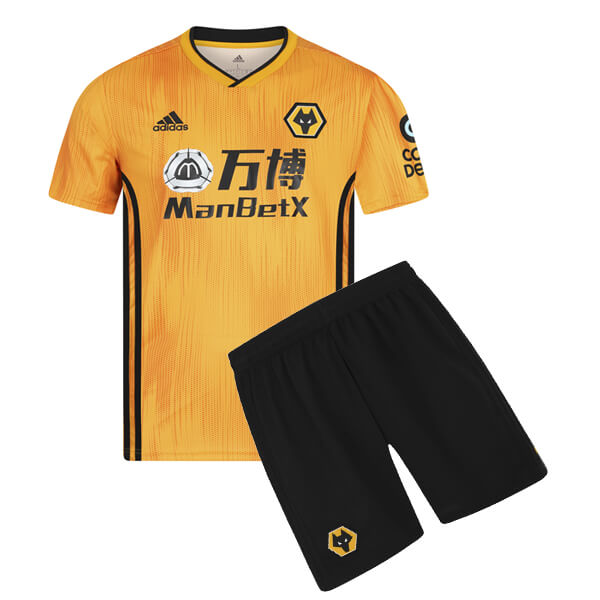 Kids Wolverhampton Wanderers 2019-20 Home Soccer Shirt With Shorts
