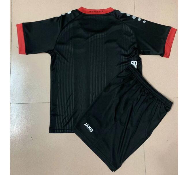 2020-21 Leverkusen Kids Black Soccer Kits Shirt With Shorts - Click Image to Close