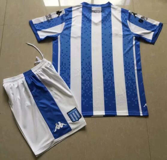 Kids Racing Club de Avellaneda 2020-21 Home Soccer Kits Shirt With Shorts - Click Image to Close