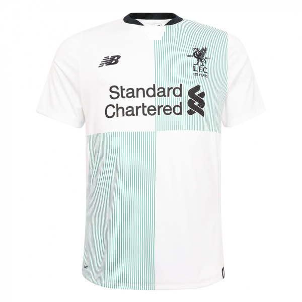 2017-18 Liverpool White Away Soccer Jersey Shirt