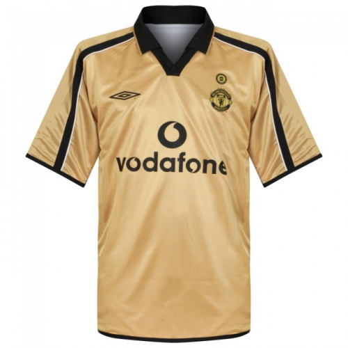 01-02 Manchester United Away Gold Centenary Jersey Shirt