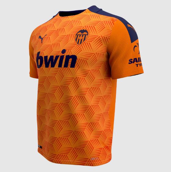 2020-21 Valencia Away Orange Soccer Jersey Shirt - Click Image to Close