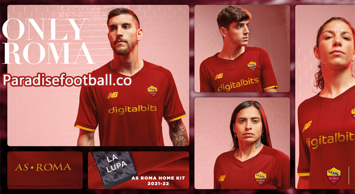 Roma Home Soccer Club Football Kit 2021/22